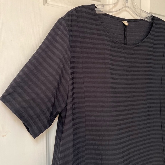 NWT Alchemia Tricot Made in Italy Minimalist Stripe Cocoon Dress M/L Black - Picture 5 of 15